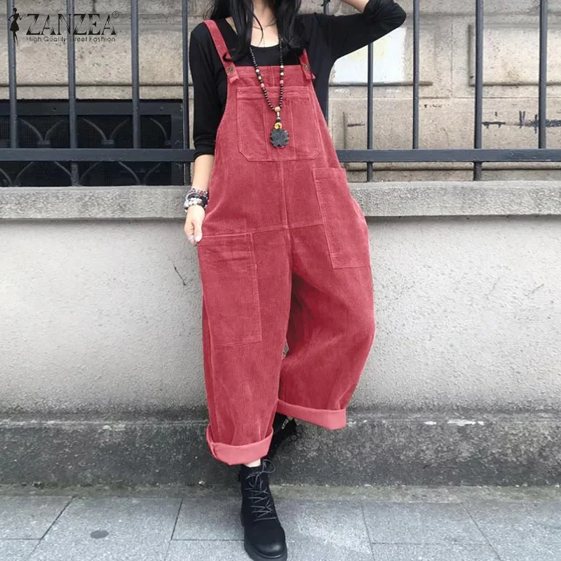 Naisten Corduroy Jumpsuit - Image 10