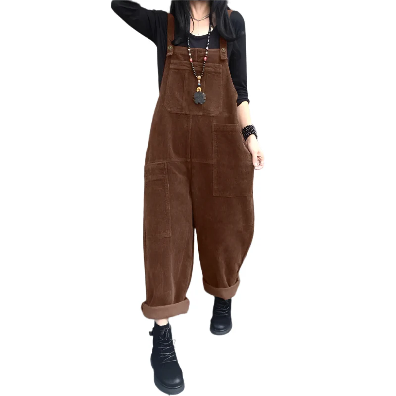 Naisten Corduroy Jumpsuit - Image 4