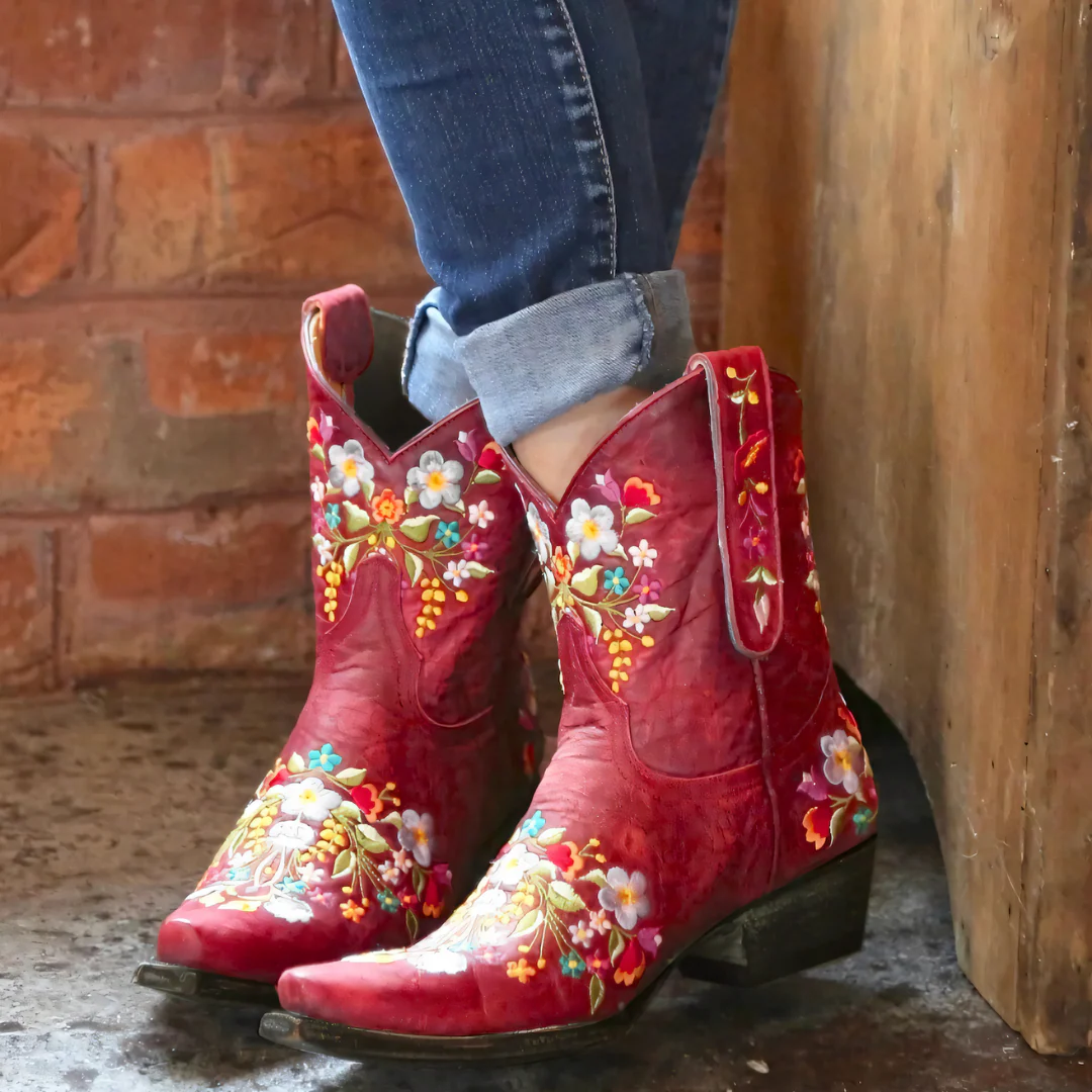 Naisten Cowgirl-saappaat Vintage-tyyliin Säänkestävästä Keinonahasta - Image 3