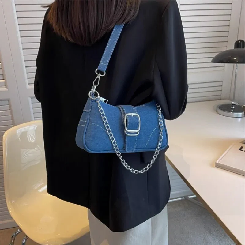Naisten Denim Crossbody laukku - Image 10