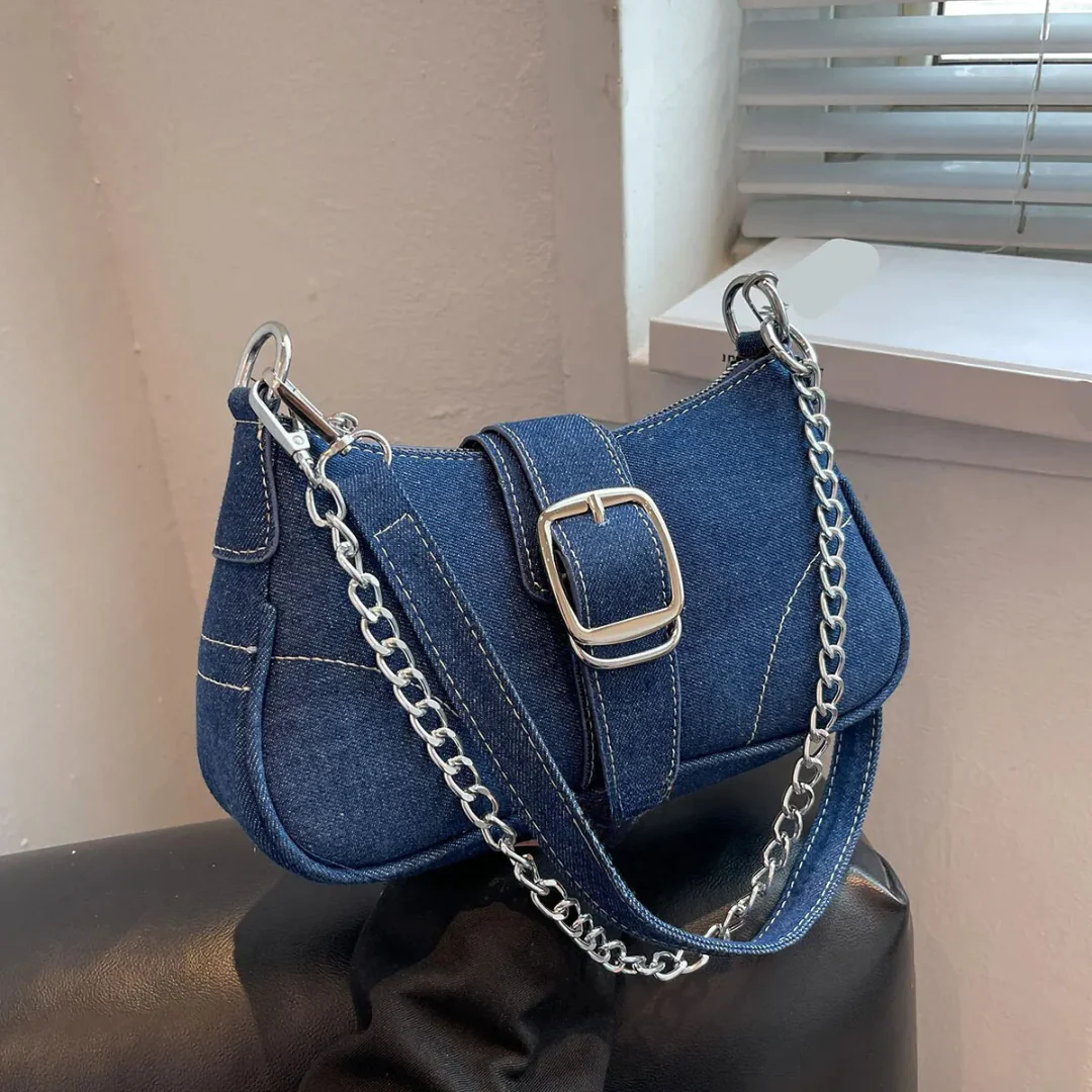 Naisten Denim Crossbody laukku - Image 4