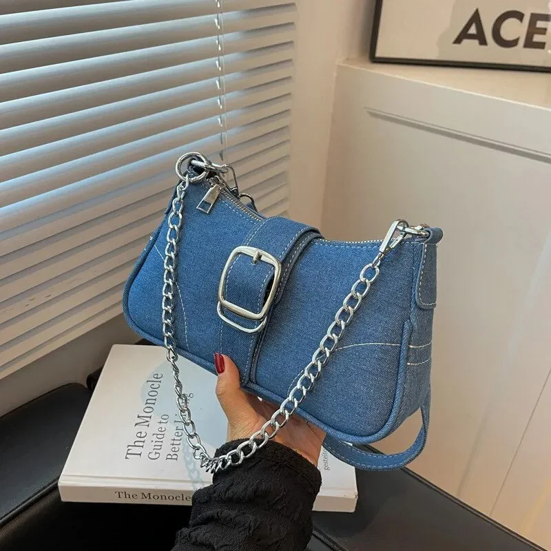 Naisten Denim Crossbody laukku - Image 6
