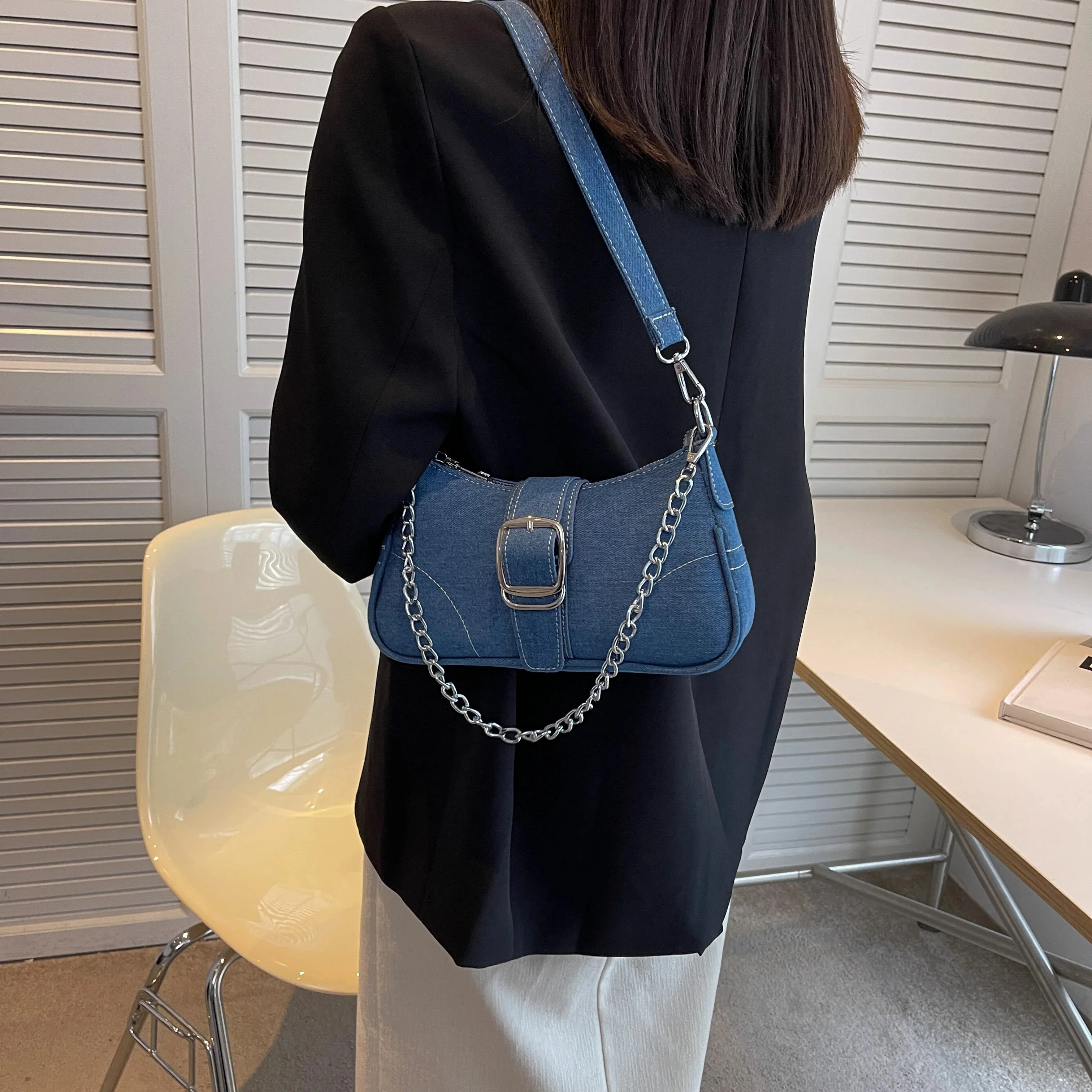Naisten Denim Crossbody laukku - Image 9