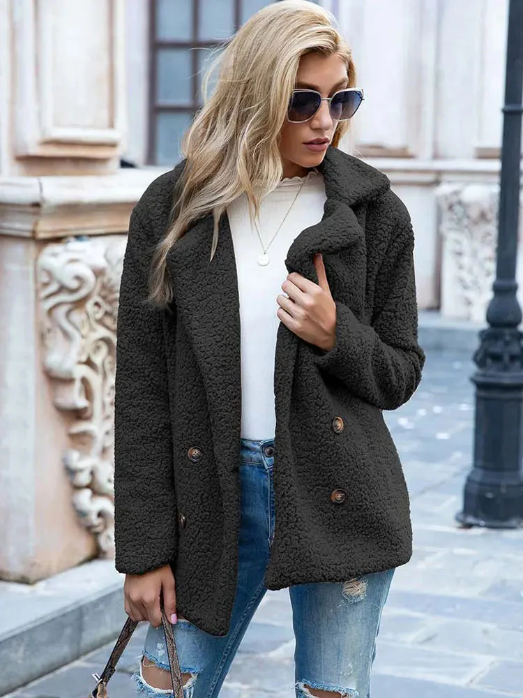 Naisten Faux Fur Takki Tyylikäs ja Lämmin - Image 10