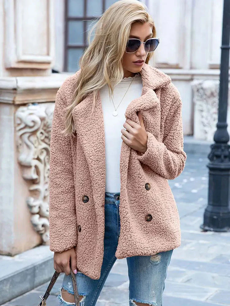 Naisten Faux Fur Takki Tyylikäs ja Lämmin - Image 12