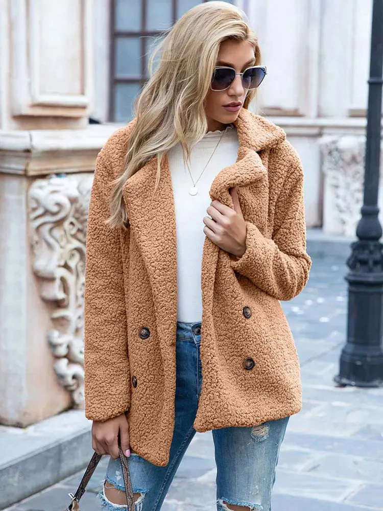 Naisten Faux Fur Takki Tyylikäs ja Lämmin - Image 13