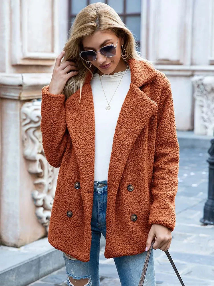 Naisten Faux Fur Takki Tyylikäs ja Lämmin - Image 2