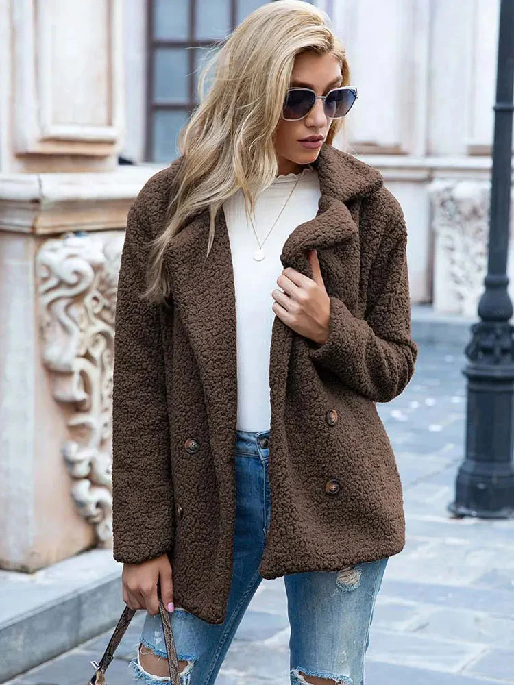 Naisten Faux Fur Takki Tyylikäs ja Lämmin - Image 6