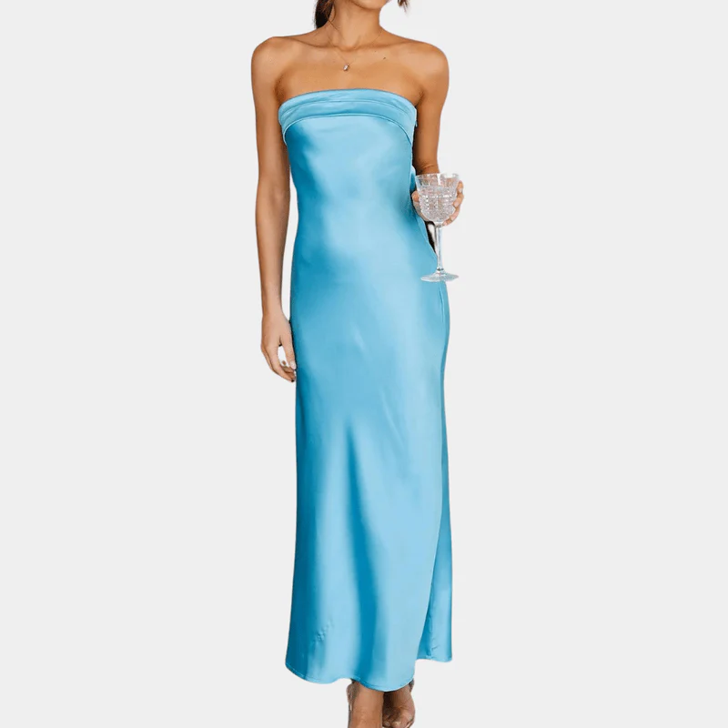 Naisten Flowy Maxi Mekko Elegantti Polyesteri - Image 5