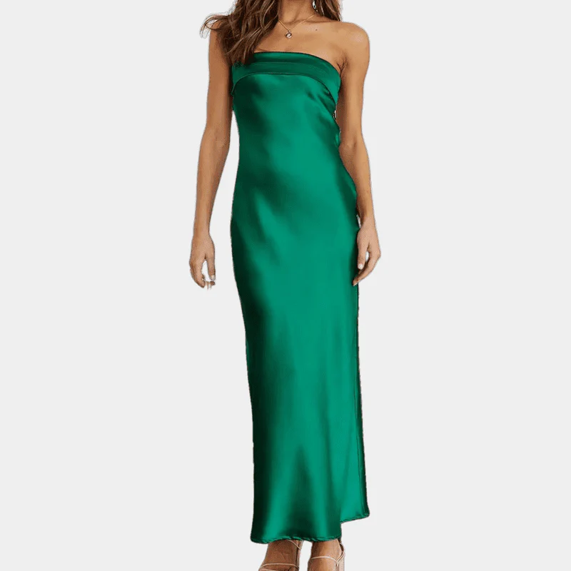 Naisten Flowy Maxi Mekko Elegantti Polyesteri - Image 6