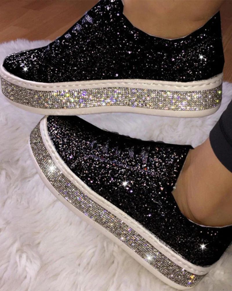 Naisten Glitter Platform Lenkkarit - Image 2