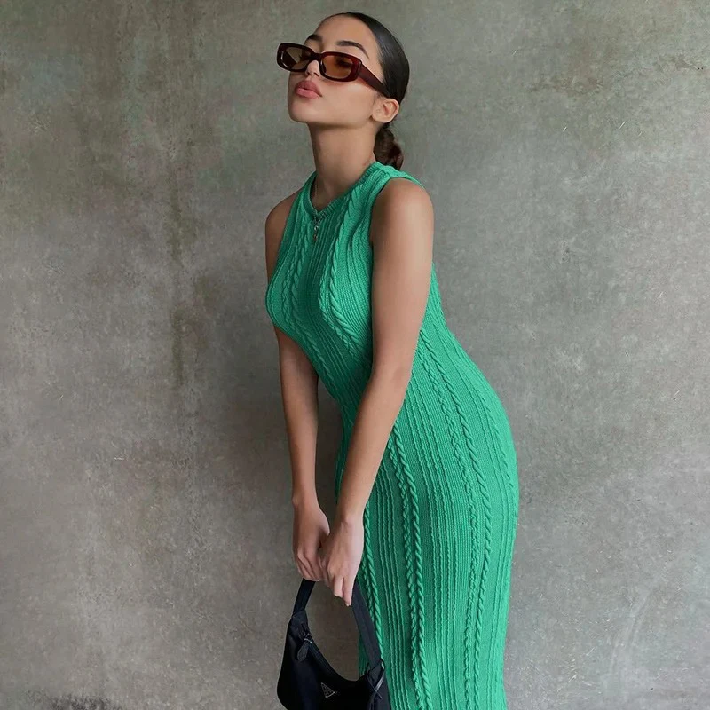 Naisten hihaton Crochet Bodycon - Image 6