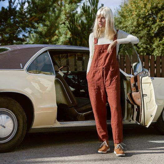 Naisten Hihaton Jumpsuit Rento Puuvilla Dungarees - Image 3