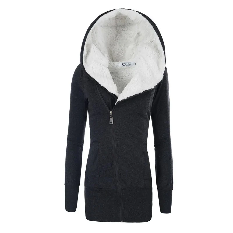 Naisten hupullinen fleece-takki - Image 3