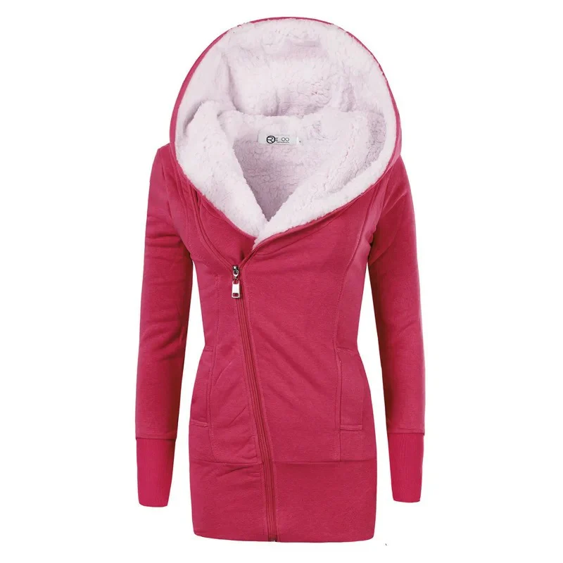 Naisten hupullinen fleece-takki - Image 5