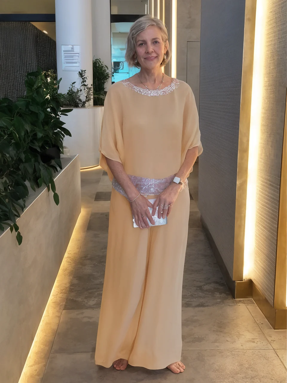 Naisten Iltapuku | Glitter Yläosa | Palazzo-Tyyli | Kaksiosainen Juhla-asu | Elegantti ja Kevyt - Image 3
