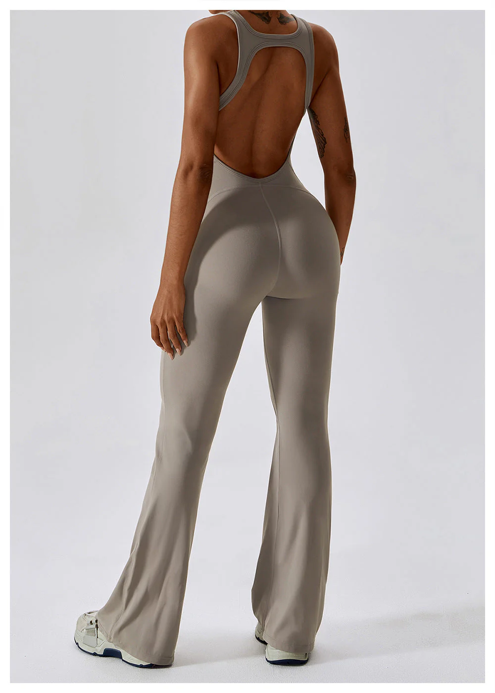 Naisten Jumpsuit V-halkio Muotoiltu Nylon - Image 7