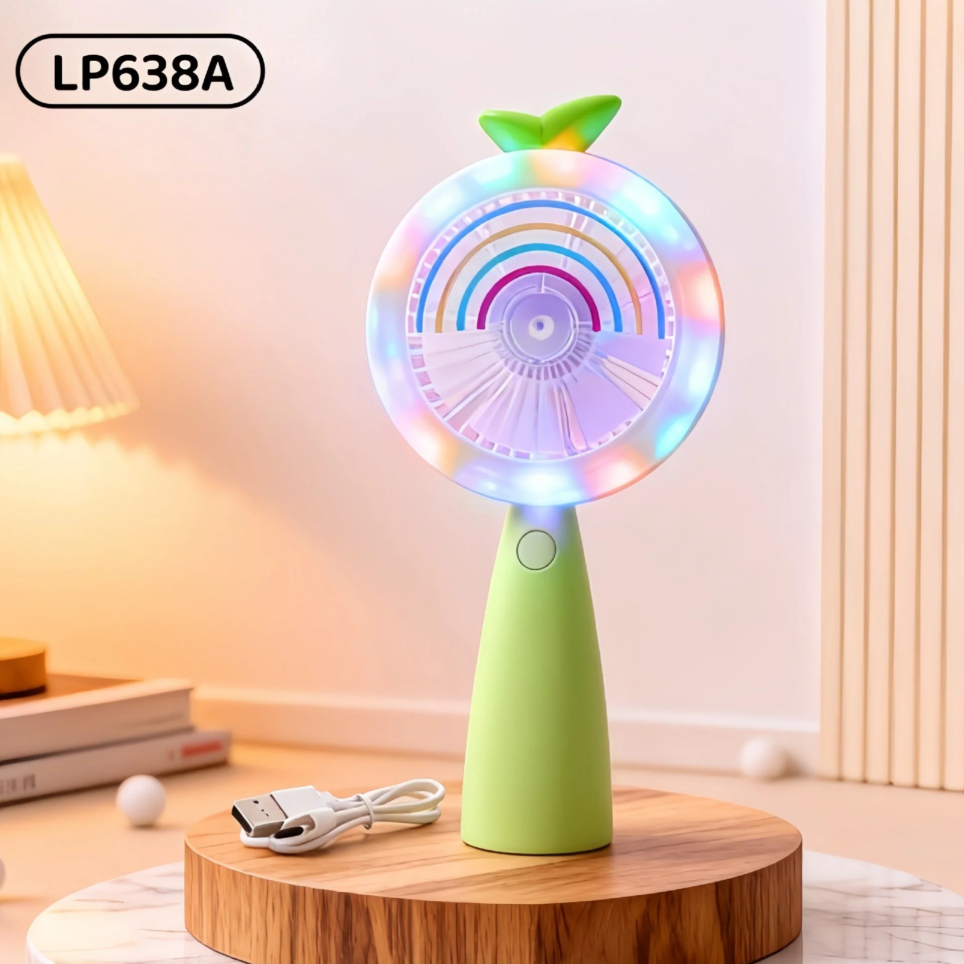 Naisten Kannettava USB-Käsituuletin LED-valaistuksella - Image 9