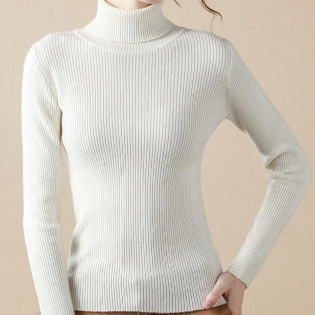 Naisten Tekokashmir Turtleneck Villajäljitelmäpaita - Image 15