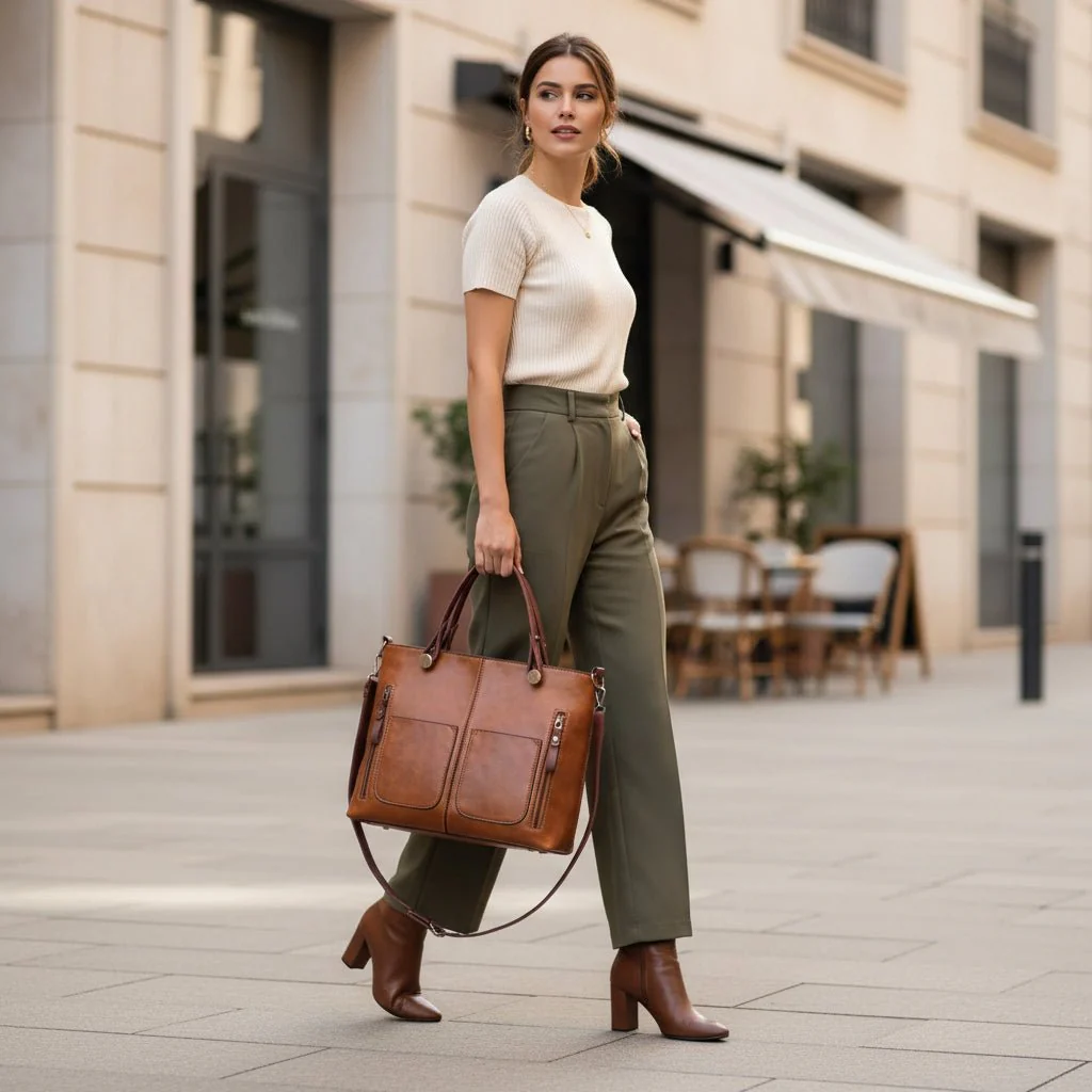 Naisten Käsilaukku Tyylikkäällä Muotoilulla Crossbody - Image 3