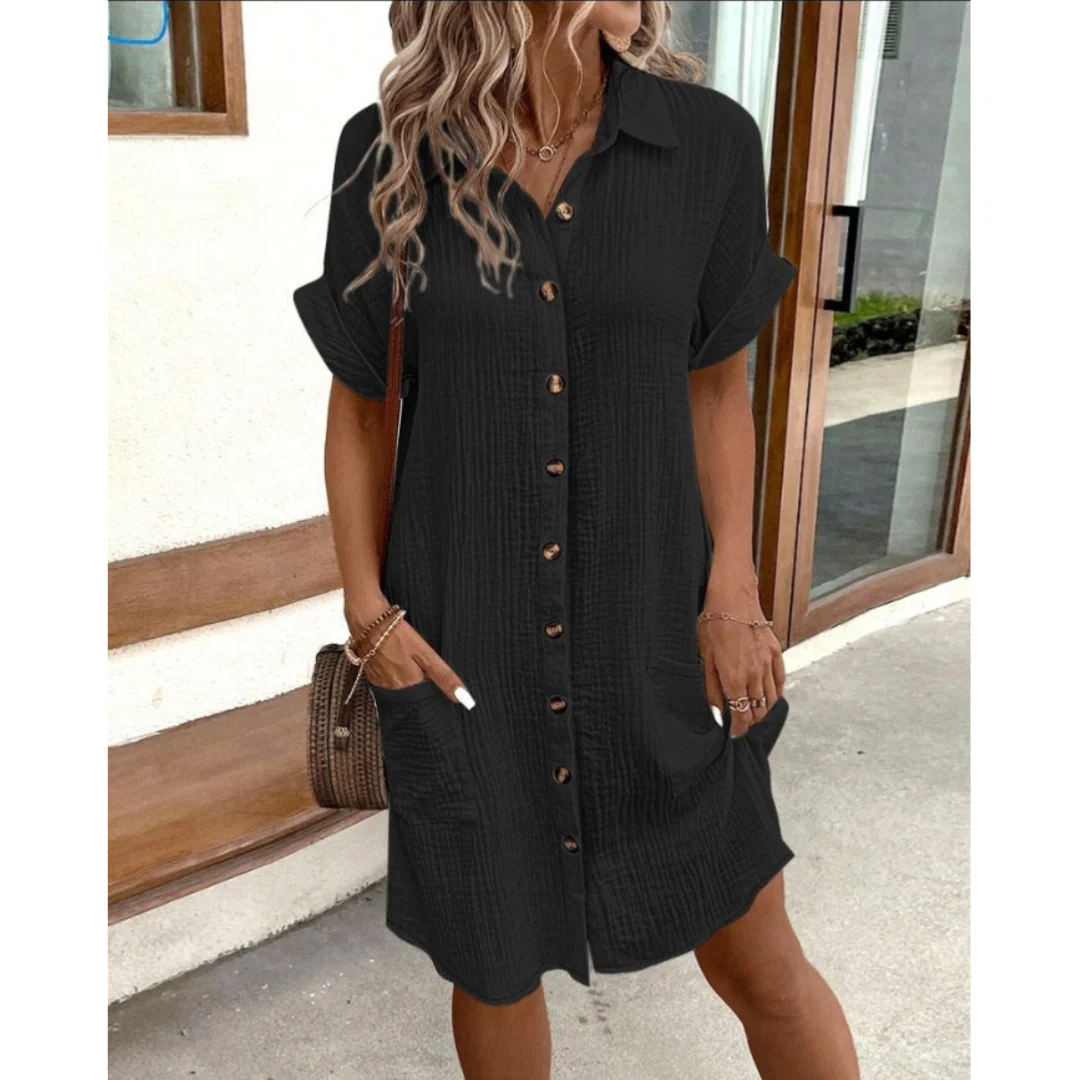 Naisten Kesämekko Moderni Hemdkleid Kevyt Materiaali - Image 6