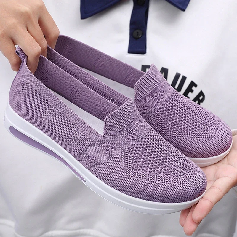 Naisten Kevät Kesä Vapaa-ajan Kengät Kevyt Verkko Sneakerit - Image 5