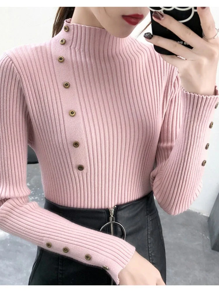 Naisten koko hihat Turtleneck Pulloveri - Image 8