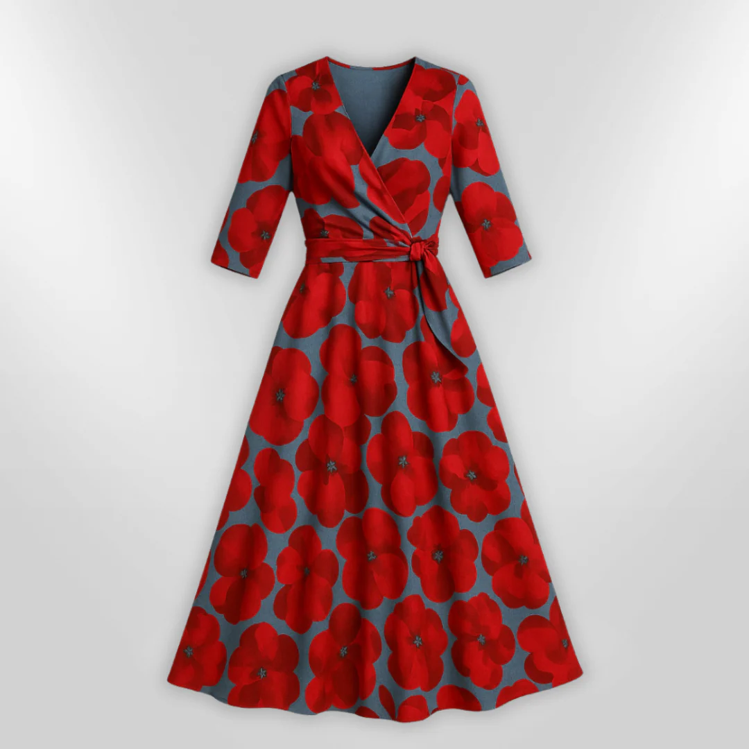 Naisten Kukallinen Mekko Elegantti Design - Image 3