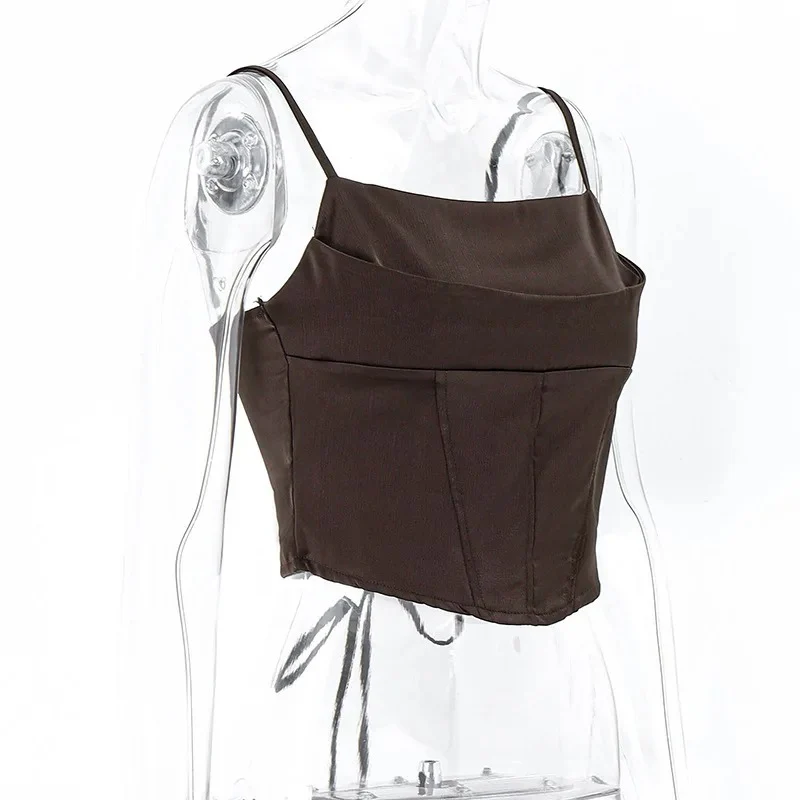 Naisten Lace-Up Spagettihihnainen Crop-top - Image 8