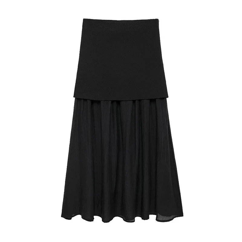 Naisten laskostettu Side-zip Midi-hame