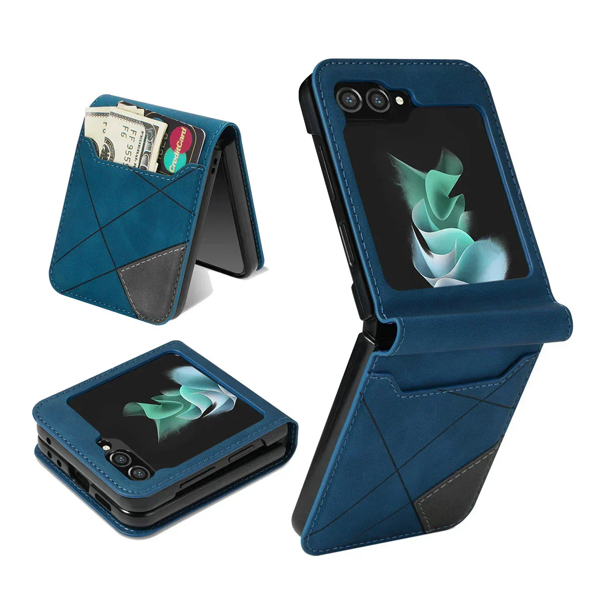 Samsung Galaxy 3,4,5,6 Z Flip -sarjan Lompakkokotelo - Image 3