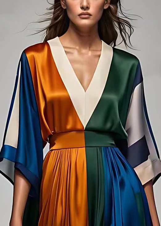 Naisten Maxi Mekko V-pääntiellä - Image 3