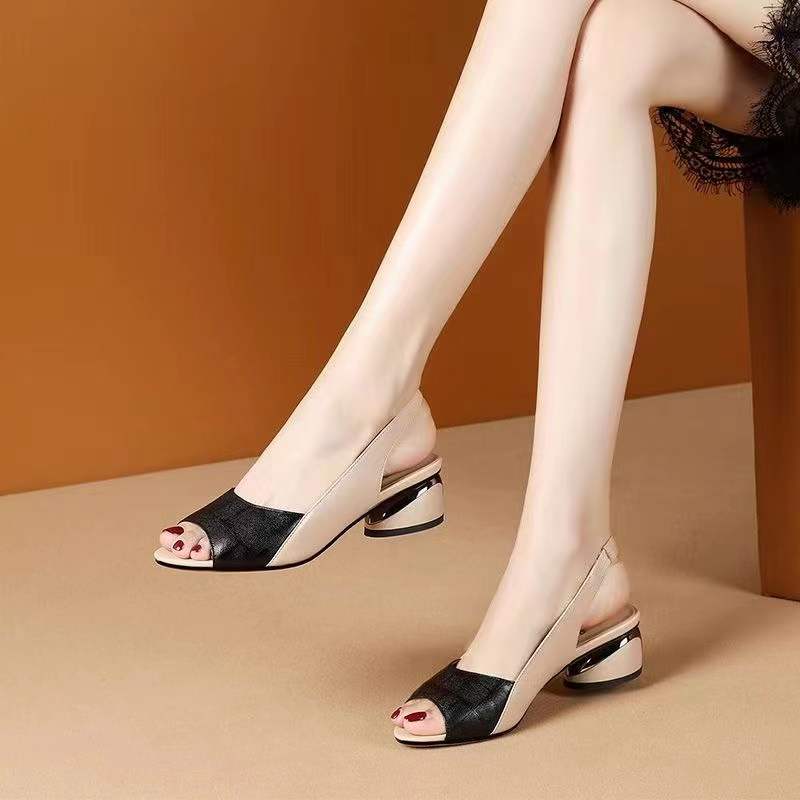 Naisten Mid Heel Open Toe Mekko Sandaalit - Image 9