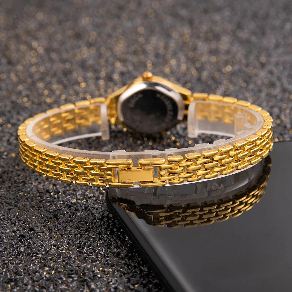 Naisten Mini Gold Luxury Watch - Image 4