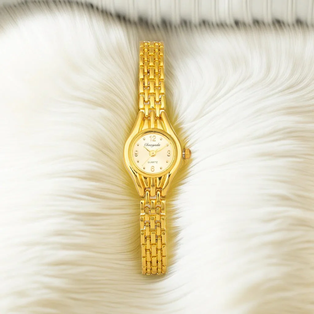 Naisten Mini Gold Luxury Watch - Image 7