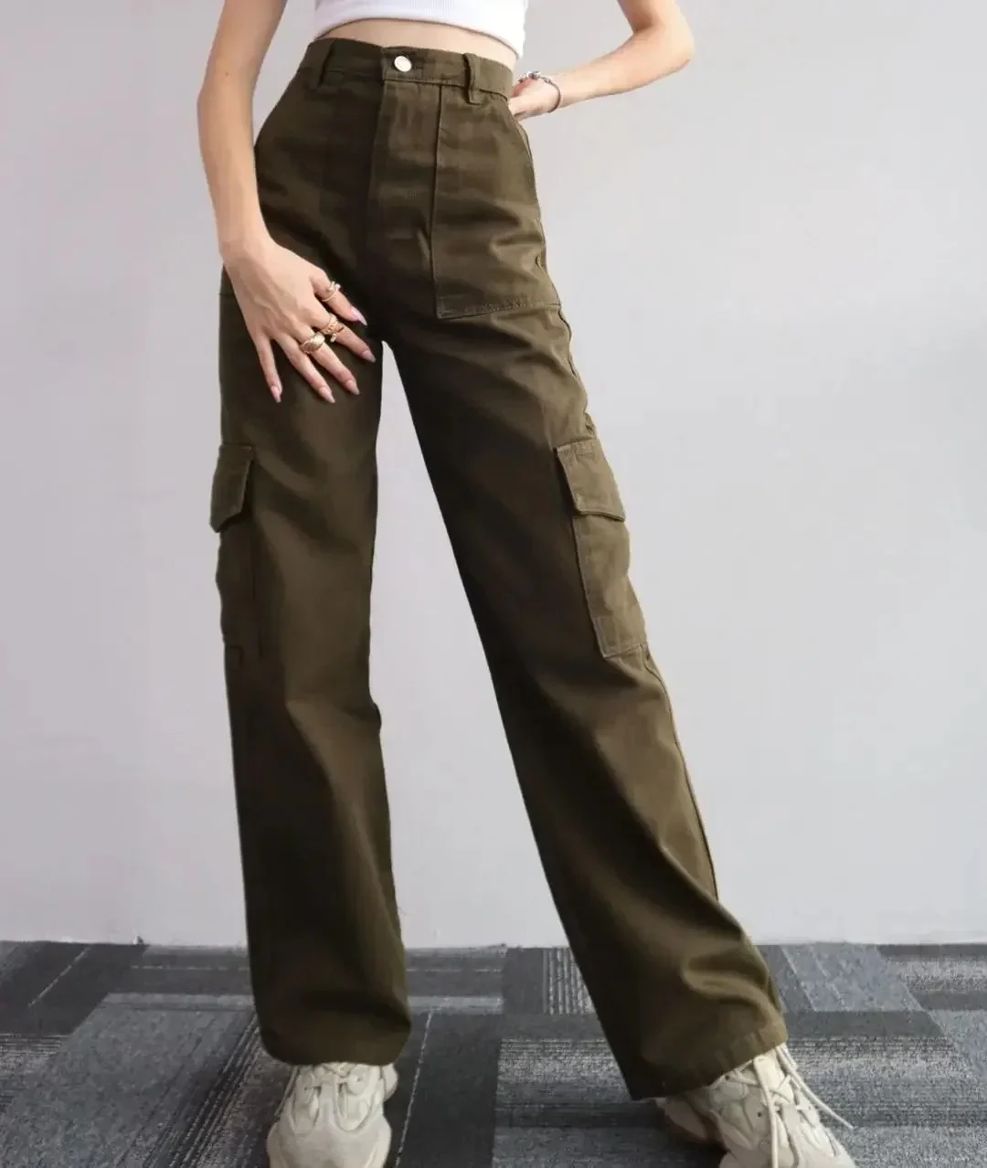 Naisten Multi Pocket Cargo -housut - Image 13