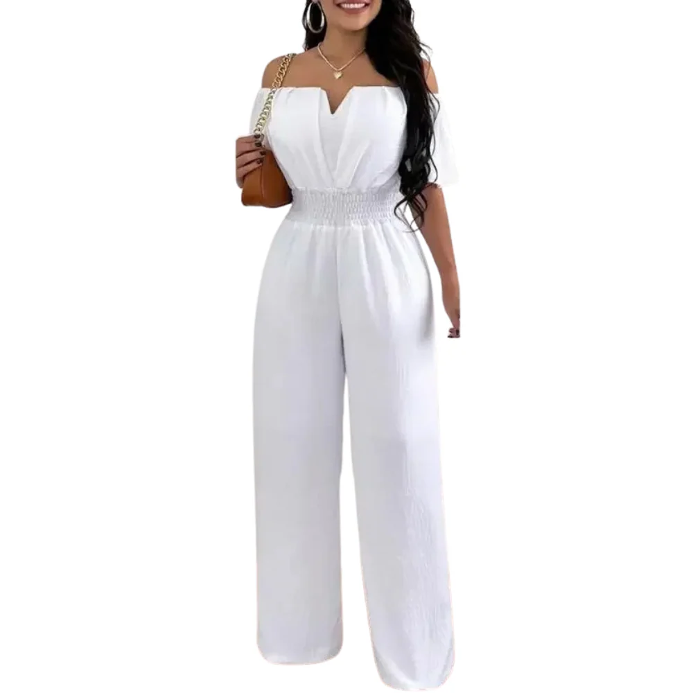 Naisten Off Shoulder Leveä jalka Jumpsuit - Image 11