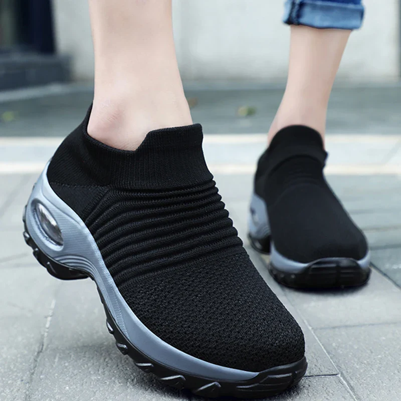 Naisten Terapeuttinen Sneakerit Alustalla Musta Valkoinen Punainen - Image 5