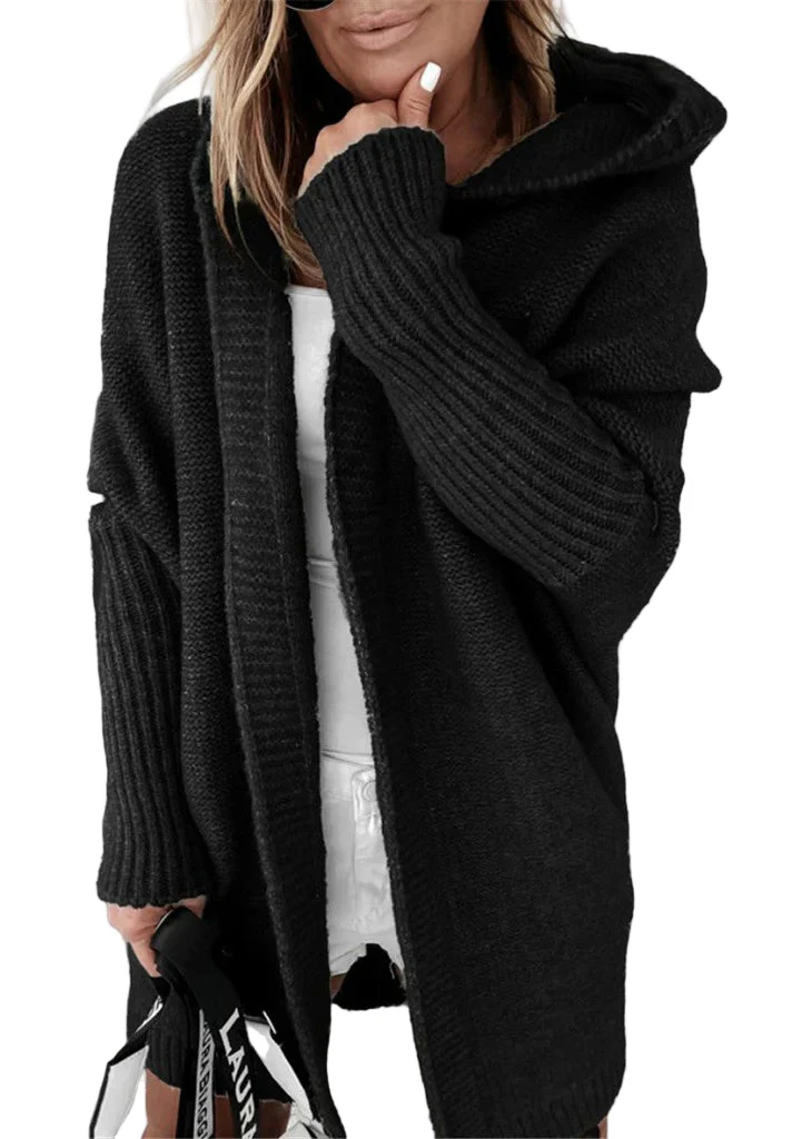 Naisten Oversized Neulecardigan Hupparilla Syksy/Talvi
