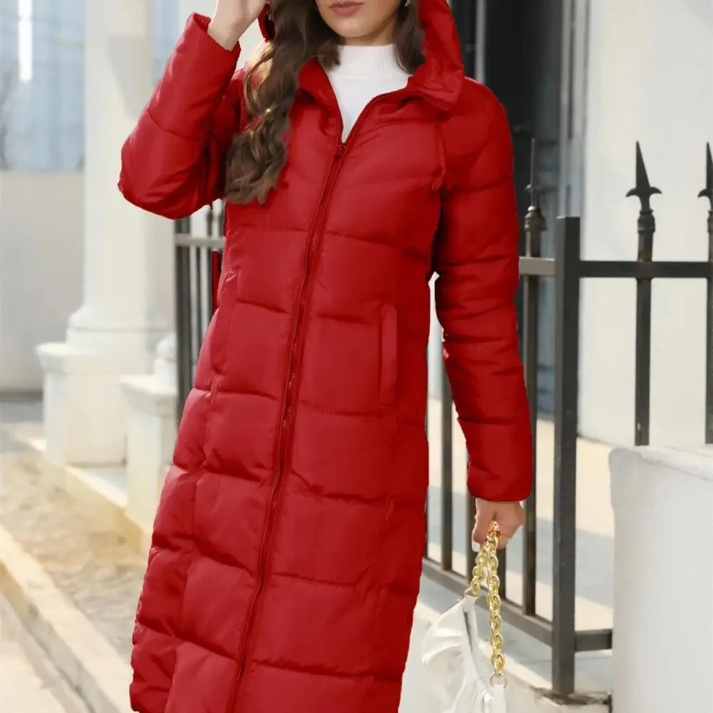 Naisten paksu topattu hupullinen parka - Image 8