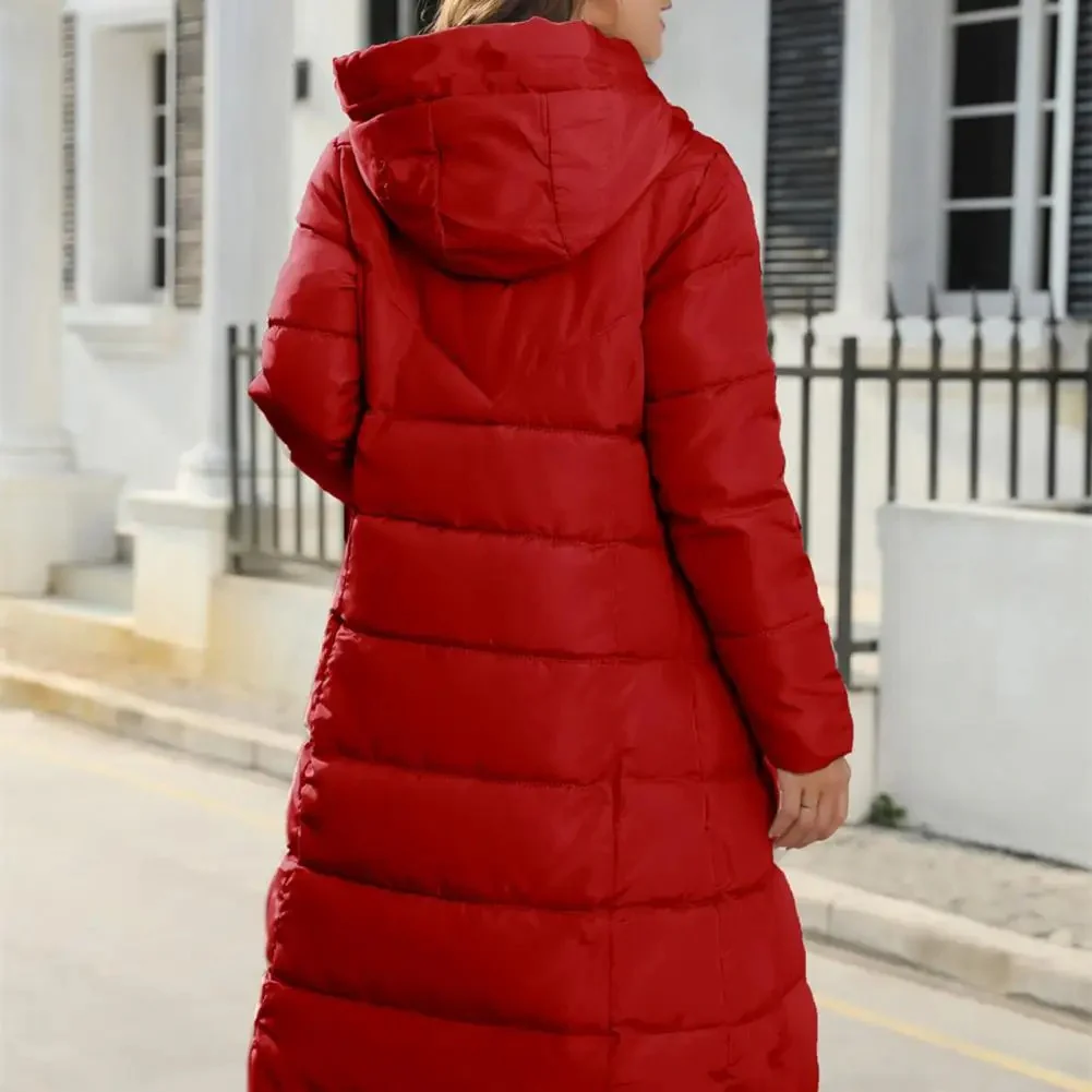 Naisten paksu topattu hupullinen parka - Image 9