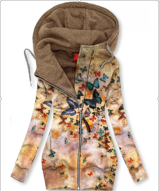 Naisten Perhonen Art Vest Sweatshirt - Image 4