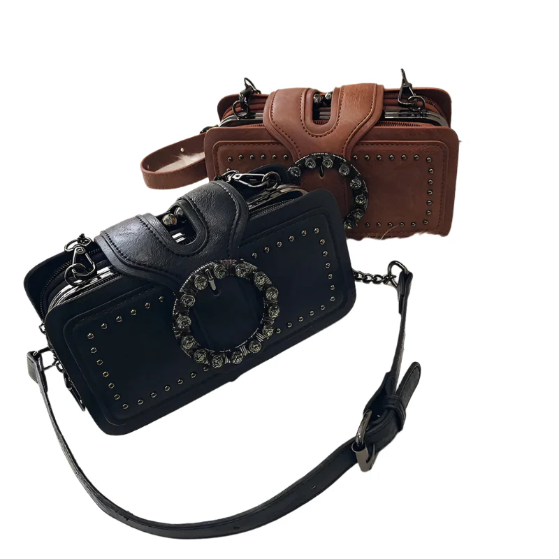 Naisten Pieni Laukku Vintage-tyyli PU-nahasta Säädettävällä Olkahihnalla