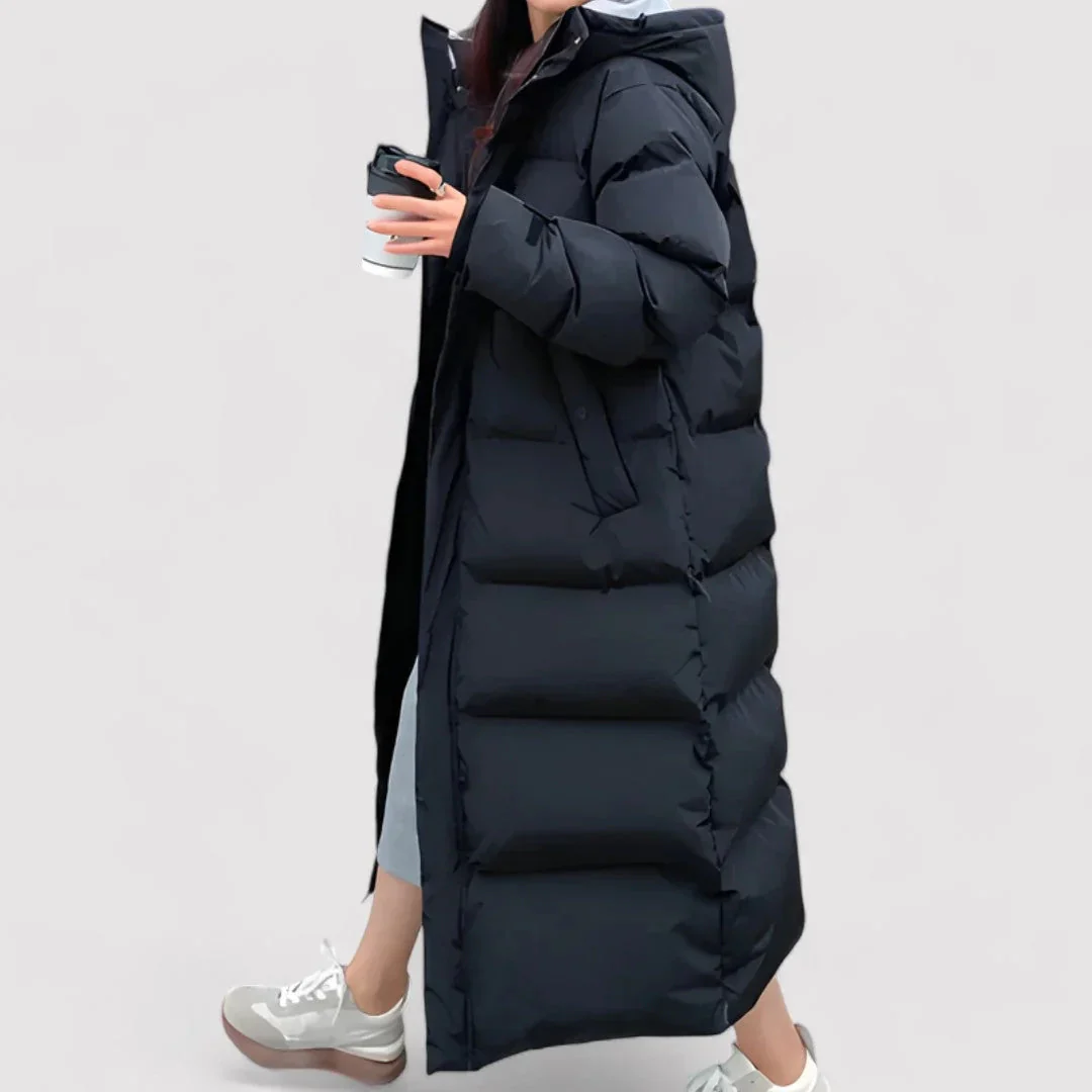 Naisten Pitkä Pufferparka Vedenpitävällä Tyylillä - Image 2