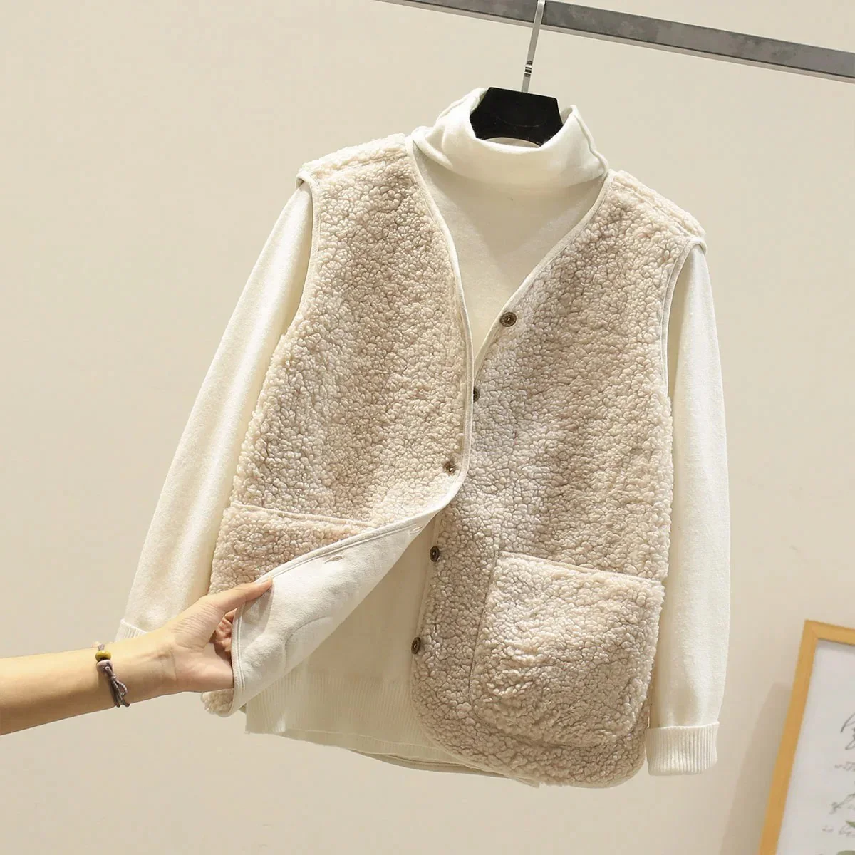 Naisten Plush Fleece-liivi - Image 3