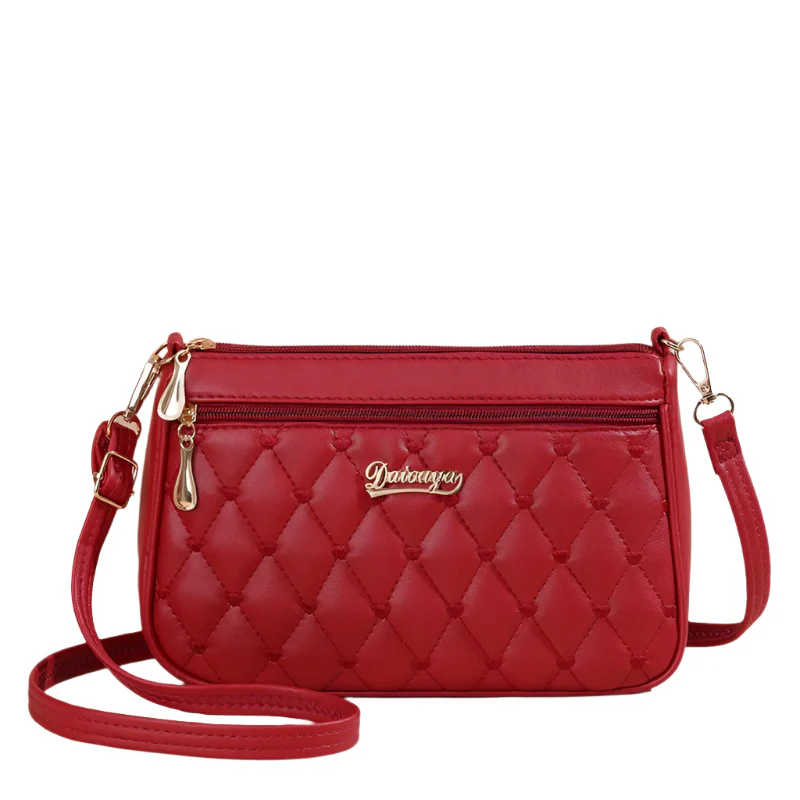 Naisten PU nahka kirjailtu Crossbody laukku - Image 5
