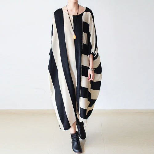 Naisten Raidallinen Oversize Mekko - Image 2