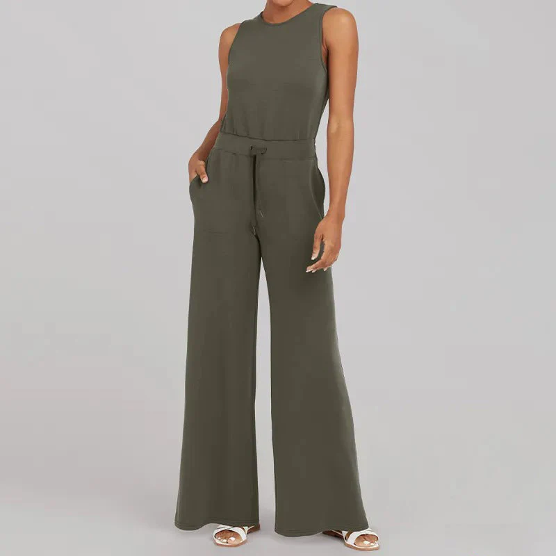 Naisten Rento Jumpsuit Vyötärönauha Polyesteri - Image 8