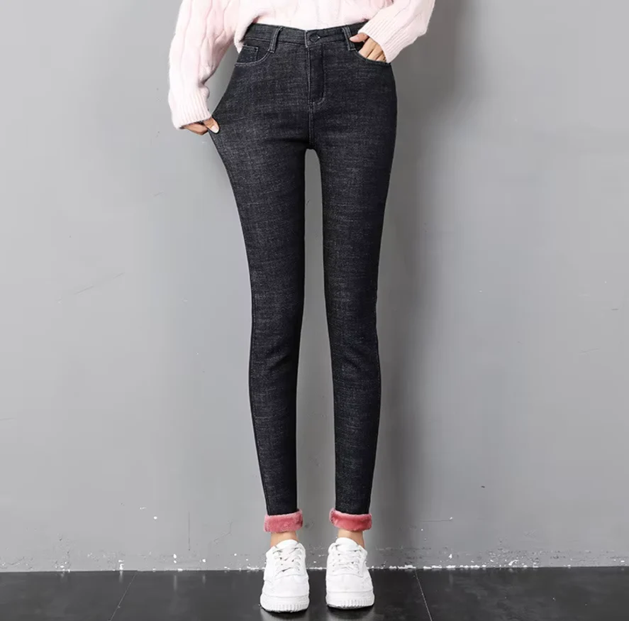 Naisten Retro Thermal Skinny farkut - Image 5