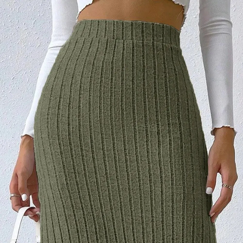 Naisten Ribbed Knit Maxi hame - Image 9